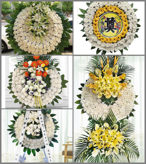 山东济宁鱼台县滨湖街道套楼村花圈速递